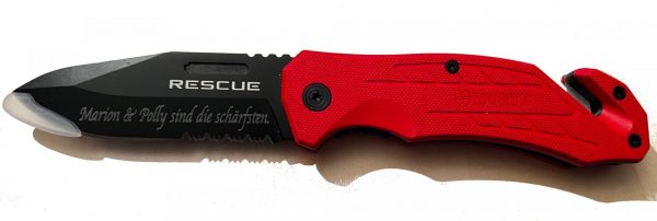 Klappmesser Würth Rescue Special Edition mit individueller Gravur